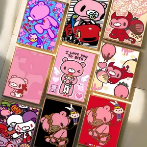PIKPAKA Cartoon G-gloomy bear Painting Calligraphy Waterproof & Scratch-Resistant Canvas Art - Premium Oil Painting Style Wall Decor for Living Room, Bedroom, Kitchen & Café, Perfect Holiday & Party Gift