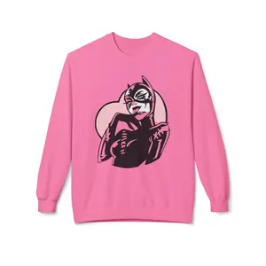 Gotham Sirens- Catwoman   Unisex Midweight Softstyle Fleece Crewneck Sweatshirt