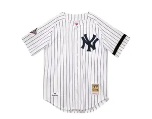 Mitchell & Ness New York Yankees Derek Jeter Authentic Jersey Men Jersey White/Navy Pinstripe