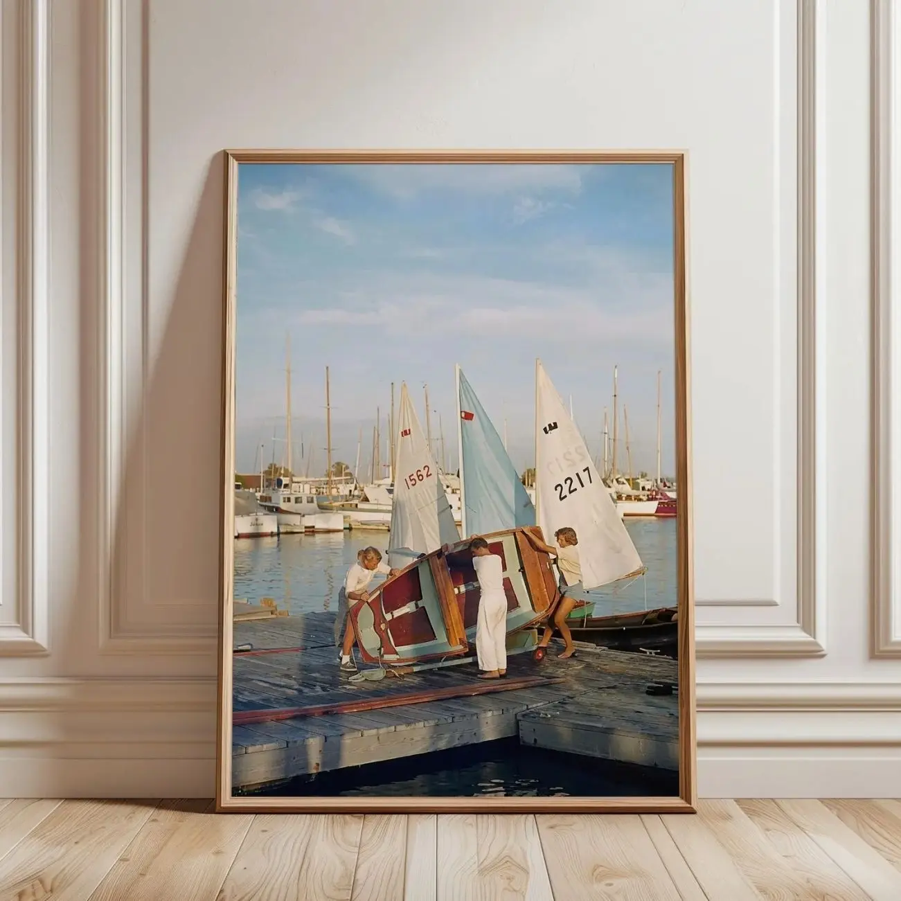 Luxury Sailboat Poster, Coastal Sailing Wall Art Print, Old Money Aesthetic Decor, Nautical Photography Artwork, Beach House Home Decor | Framless Poster 2