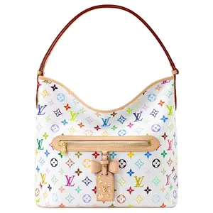 Women’s Louis Vuitton x Takashi Murakami Medium White Monogram Coated Canvas Shoulder Bag - 00s, Archival, Crossover, Culturally-Inspired, Contemporary Women’s Handbags, 00S Women's Handbags