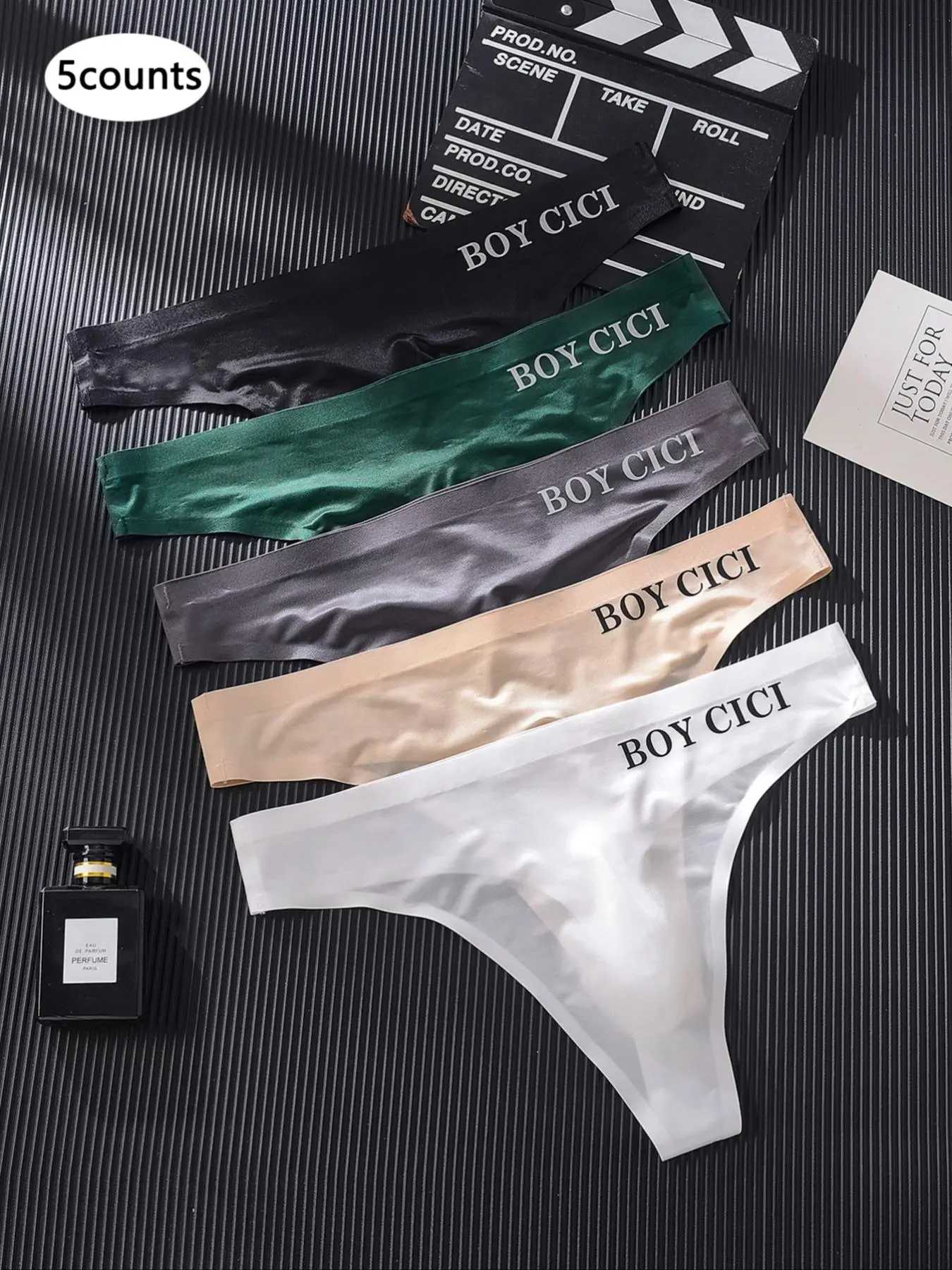 Men's Letter Print G String, Casual Comfy Breathable Seamless Briefs for Daily Wear, Men's Underwear for All Seasons