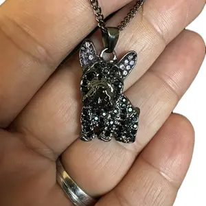 BLACK FRENCHIE BULLDOG NECKLACE