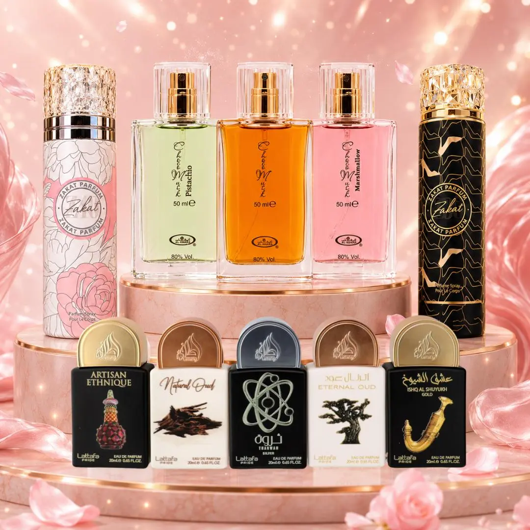 Habibi Bundle | Lattafa Pride Gift Set # 2 + Choco Musk 50 + Marshmallow Musk 50 + Pistachio 50 + Zakat Z40 Body Spray + Zakat Z38 Body Spray | Eau De Parfum + Perfume Body Spray | Vanilla - Whipped Cream & Citrus