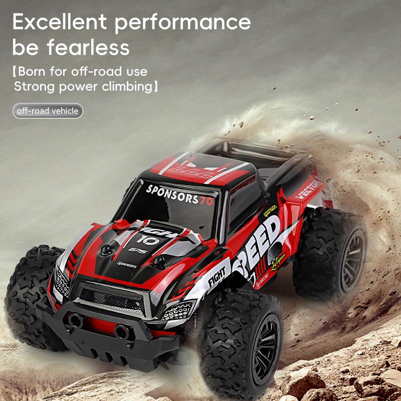 2.4G Wireless RC Off-Road Pickup – Dual Body Shells & Batteries| Drop-Resistant Anti-Collision High-Speed Climbing Toy for Boys