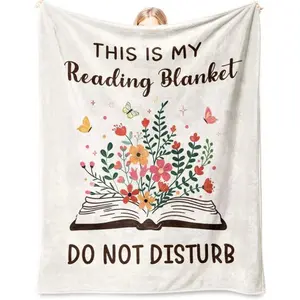 Book Lovers  for Women Men, Flannel Soft Book Reading Blanket Decor, Book Readers  for Birthday Mothers Day Christmas, Reading Accessories, Bookish Bookworm  - 50x60 inches, Printed on One Side,Valentines  for Women Men gift