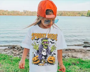 Spooky Dude Toddler Shirt, Halloween Zombie Boy Tee, Funny Creepy Cute Outfit, Pumpkin Season Top, Kids Trick or Treat Shirt, Trendy Graphic Tee