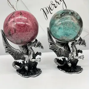 1 Pc Exquisite Metal Dragon Sphere Holder - Unique Home Decor Accent, Sphere Stand, New Year Gift Idea, Friend Gift, Perfect for Living Room Entrance, Bookshelf, Wine Cabinet, TV Cabinet Decoration Ornaments