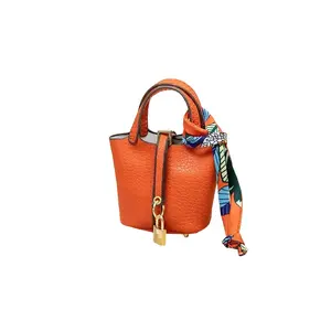 Mini Vegetable Basket Bag Pendant Keychain - High Quality Leather with Colorful Strap, Cute Car Keychain & Bag Charm Accessory