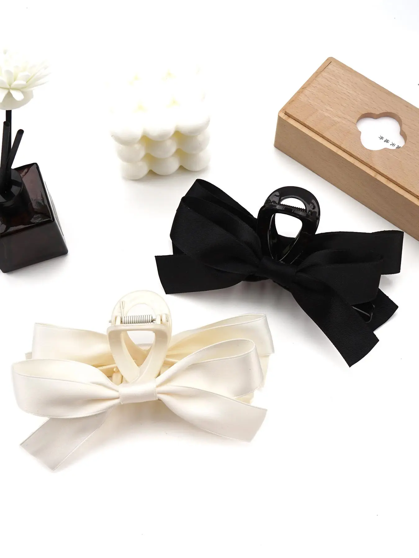 Simple Plain Bowknot Design Hair Claw Clips As Gift, Casual Versatile Large Hair Accessories for Women, Girl's Temperament All-match Hair Accessories, Hair Claws Set, Hair Decor