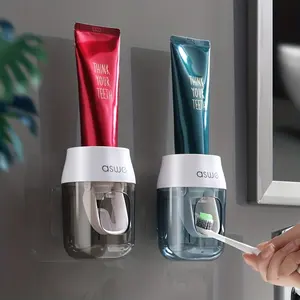 Automatic Toothpaste Dispenser Wall Mount Holder, No Drilling Required, Waterproof, Easy Install, Upgrade Your Bathroom Essentials