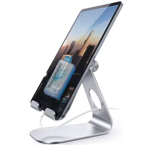 IosstMaary  Tablet Cellphone Stand Adjustable, Tablet Stand : Desktop Stand Holder Gifts Compatible with Tablet Such as iPad 2018 Pro 9.7, 10.5, Air Mini 4 3 2, Kindle, Nexus, Tab, E-Reader (4-13'') Smartphone