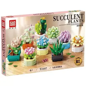 800+PCS Creative Succulent Building Blocks, Cute Room Atmosphere Decor, Fun DIY Craft Kit, Perfect for Home Decoration & Gifts