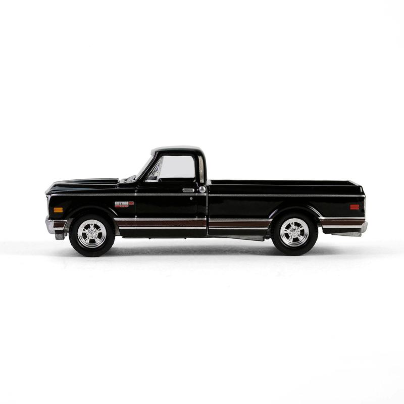 1972 Chevy Cheyenne C10 – Black Diecast 1:64 Scale Model - Greenlight 30546