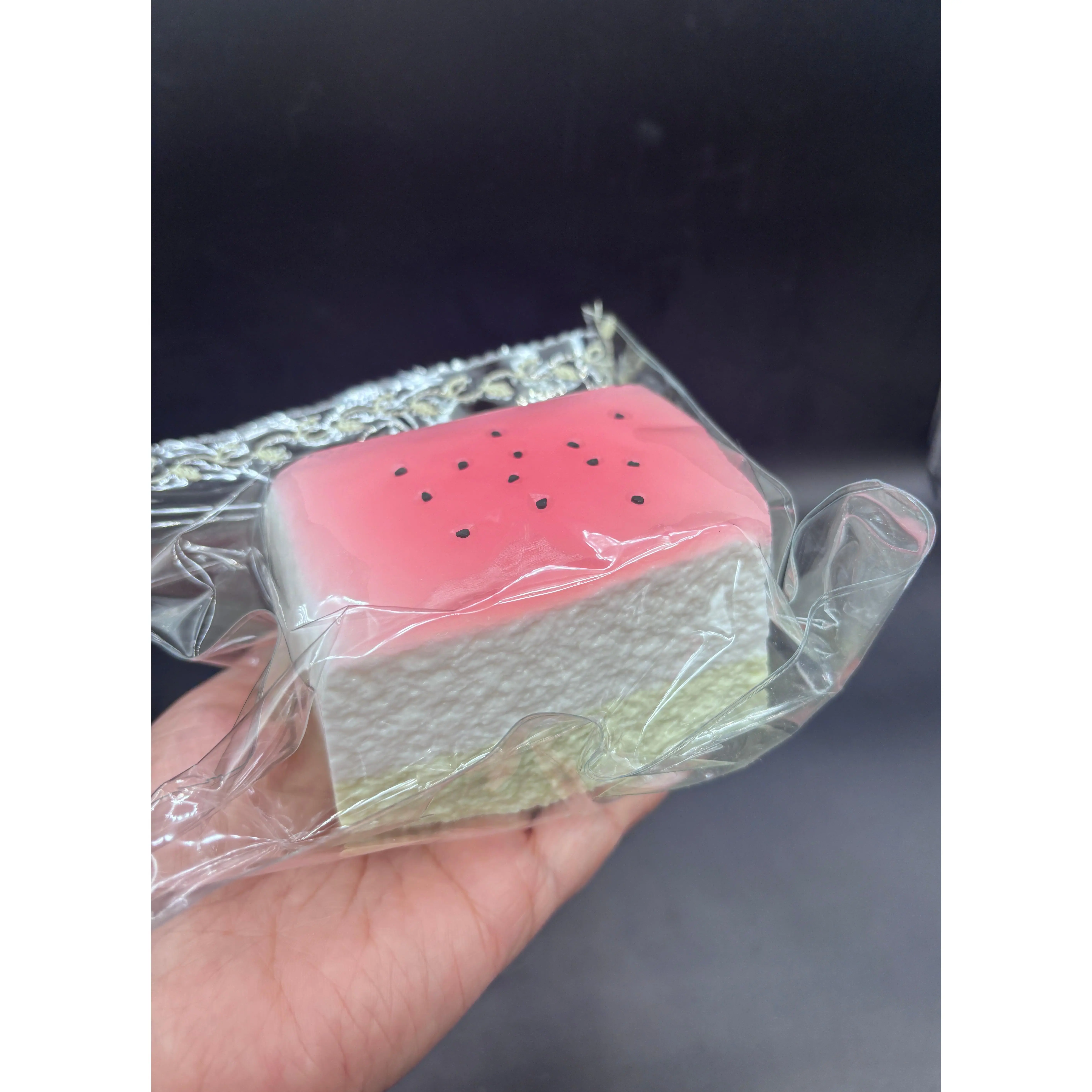 Frozen butter Large watermelon sponge cake glazed taba squishy Frozen butter Large watermelon sponge cake glazed taba squishy