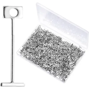 500 count 1/16" Replacement Steel  Tile Leveling System 1.5mm Leveler Replaceable Pin  Spare Steel Pin Tiling Construction Tools for Wall Floor Building