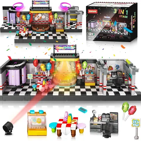 1388 Pcs Horror Themed ABS Plastic Building Blocks Kit - Collectible Construction Set, Fun DIY Experience, House Decoration, Birthday Cool Gifts for Kids (Toys & Hobbies, Classic & Novelty Building Toys)
