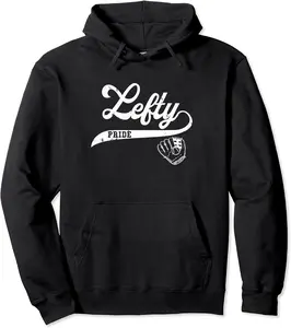 Lefty Left Handed Baseball Softball Proud Woman Men Retro Pullover Hoodie - Jaheimca Shop 48B08FB828F9