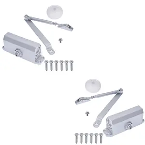 Aluminum Door Closer Two Independent Valves Control 2 Pack 25-45KG New