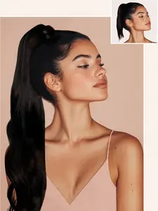 RAE Lush Curl Salon Quality 22&26'' Wrap-around Ponytail Hair Extension Natural Blend Lightweight Comfortable Heat Friendly Fiber for Everyday Wear
