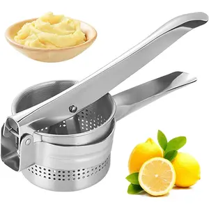 Stainless Steel Lever Press Juicer – Dual-Handle Design for More Pressure, Removable Juice Strainer, High Yield, for Lemons and Pomegranates