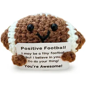 Funny Crochet Mini Football Gift for Football Lovers,Birthday Gifts for Men Women Footballs Players Emotional Support Crochet