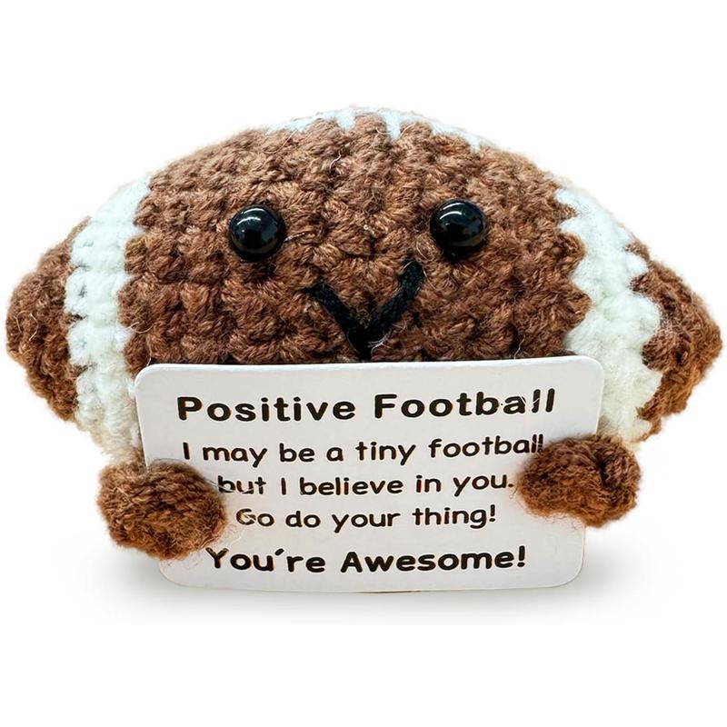 Emotional support crochet crochet basketball - emotional inspirational support gift, suitable for women, men, friends, teenage boys, girls, teammates - handmade basketball crochet mini rugby gift Christmas, New Year, decoration,