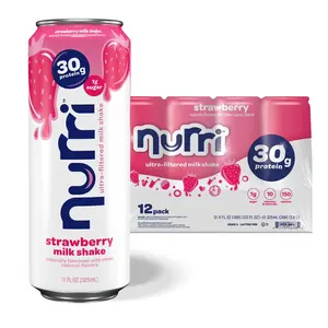 12 Pack- Nurri 30g Protein Strawberry Milk Shake 11 fl. oz.