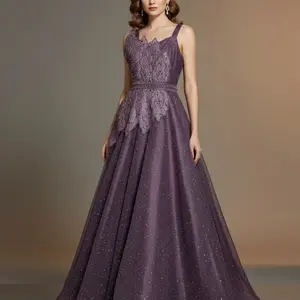 Elegant Purple Evening Gown