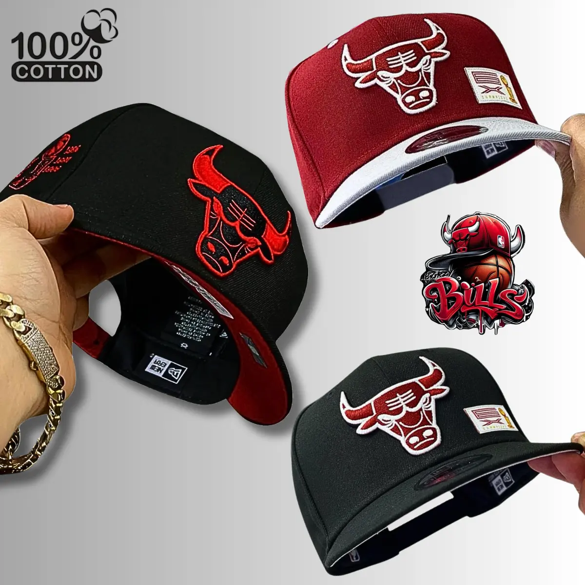 Chicago Bulls Basketball Fan Hat | NBA Snapback Flat Bill Cap | Premium Embroidered Baseball Hat | Streetwear Hip Hop Fashion | Bulls Logo Design | Viral TikTok USA | Trending Sports Accessories 2026