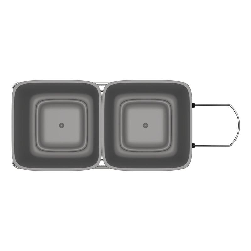 Rev-A-Shelf Double Pull Out Trash Can 27 Qt for Kitchen, Silver, RV-15KD-17C S