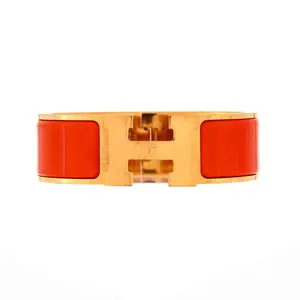 Pre-owned Hermes Clic H Bracelet Enamel Wide by Rebag