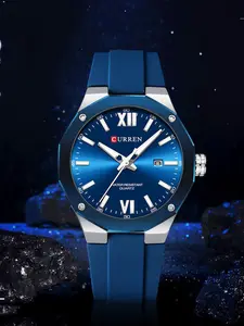 New Men's Watch with Calendar, Casual Quartz Analog Watch, Night Glow Waterproof Thin Business Sports Wristwatch, Youth Fashion Simple Design