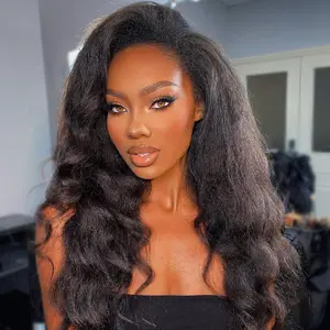 Jessie's Wig [Kayla] 3 IN 1 Half Kinky Straight Wave Wig Rock Different Styles Glueless Wig Human Hair