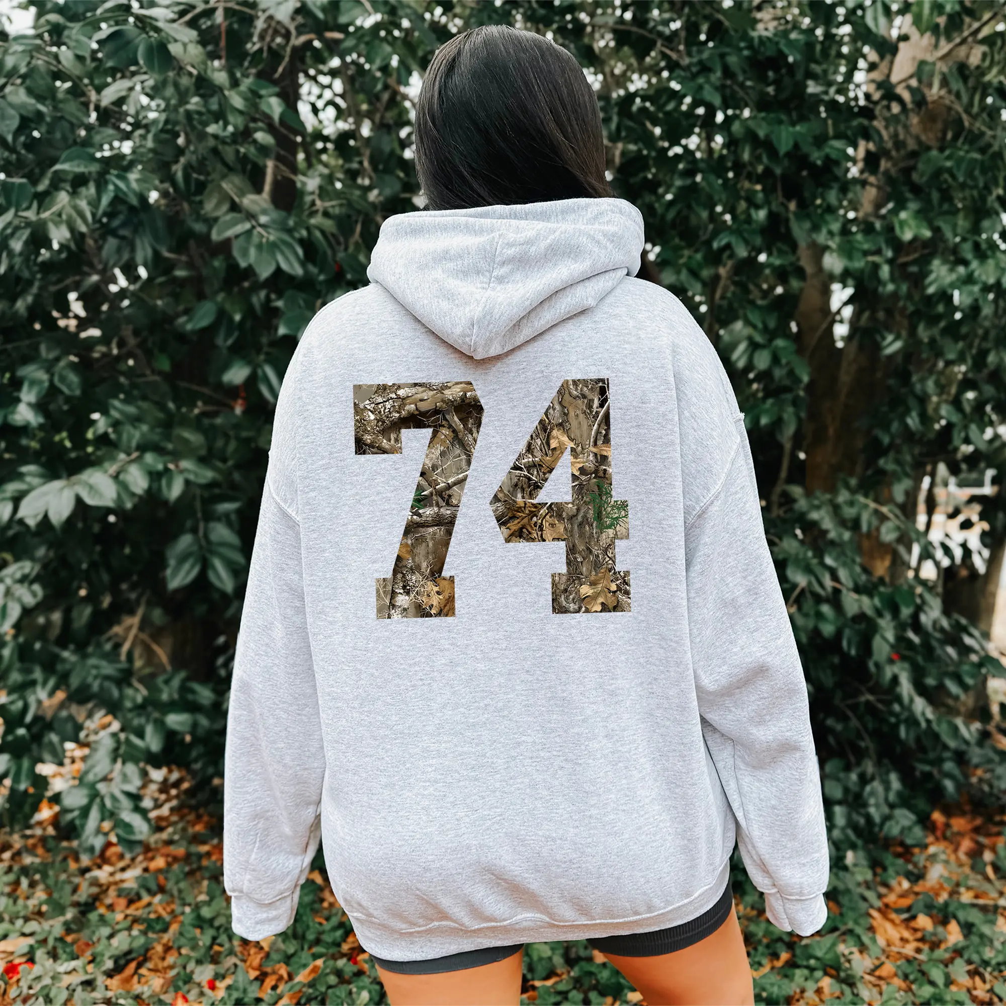 Sigma Kappa Camo Hoodie - Ash