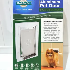 PetSafe Freedom Aluminum Pet Door for Dogs and Cats - White - Tinted Vinyl Flap Size: Small