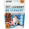 Pet Laundry Detergent Odor Remover - ACTIVE Enzyme Based Powder Detergent for Dogs Beds, Cat Pee, HE Washer Friendly Natural Enzymatic Deodorizer, Urine, Smell, Dog Drool, Stain Eliminator - 64 Loads