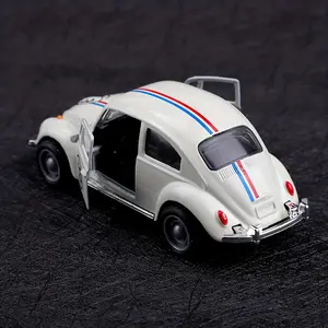 Vintage Alloy Car Model 1:36 Scale, Openable Doors, Interior View, R/c Operation, /blue/ Racing Stripes, Collectible Toy Gift, Rc Model Car, Remote Control Car