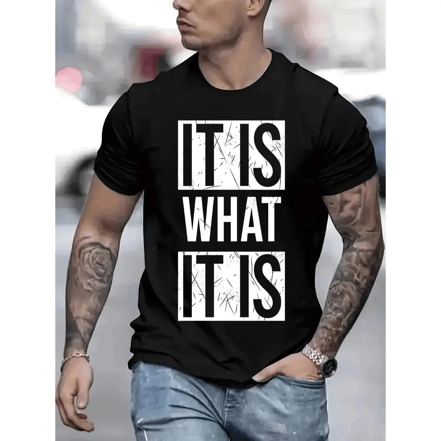 Men's Graphic Print Tops, Casual Short Sleeve T-Shirt in Breathable Cotton, Sarcastic Streetwear for Summer Workouts, Shortsleeve, Menswear, Bold Sarcasm, Normal Type, Round Neck, Tshirt, Athletic, Basic, Sporty Chic, Moisture-Wicking, Lightweight