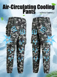 Men's Circulating Air Cooling Work Pants, Fitted Ankle Fit, Ideal for Summer Outdoor Work, Factory Job, Construction, Casual Wear