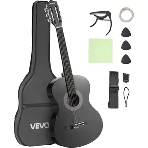 VEVOR Acoustic Guitar, Classical Guitar Starter Kit for Beginners, with Nylon Strings, Basswood Guitar, for Kids Adults Girls Boys StudentsVEVOR Super Brand Day