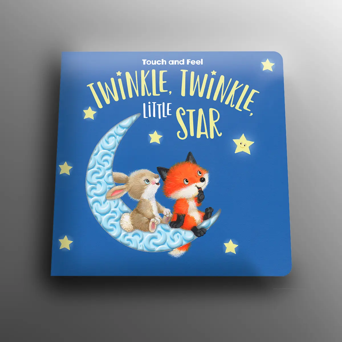 Touch and Feel Printed Board Book - Twinkle, Twinkle, Little Star, Toddler Learning Early Reading Book with Durable Pages, Bunny-Themed Elements for Preschool Children, Toddler Learning Books