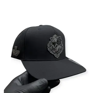 Gallo Black SnapBack Hat with Black Logo & Red Undervisor 6 Panel Comfortable Polyester Fit for Everyday Wear & Casual Outings Sports Event