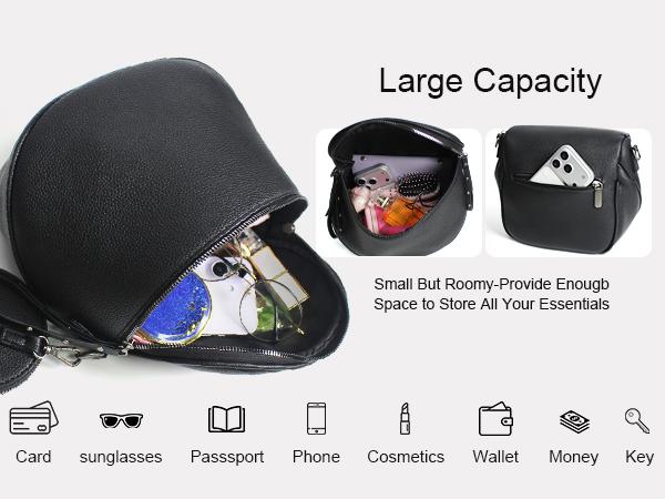 LuxeLieu Multi-Scene Crossbody Fanny Pack with Adjustable Strap Crossbody Fanny Pack with Coin Purse for Daily Work Party Office Use Versatile Practical