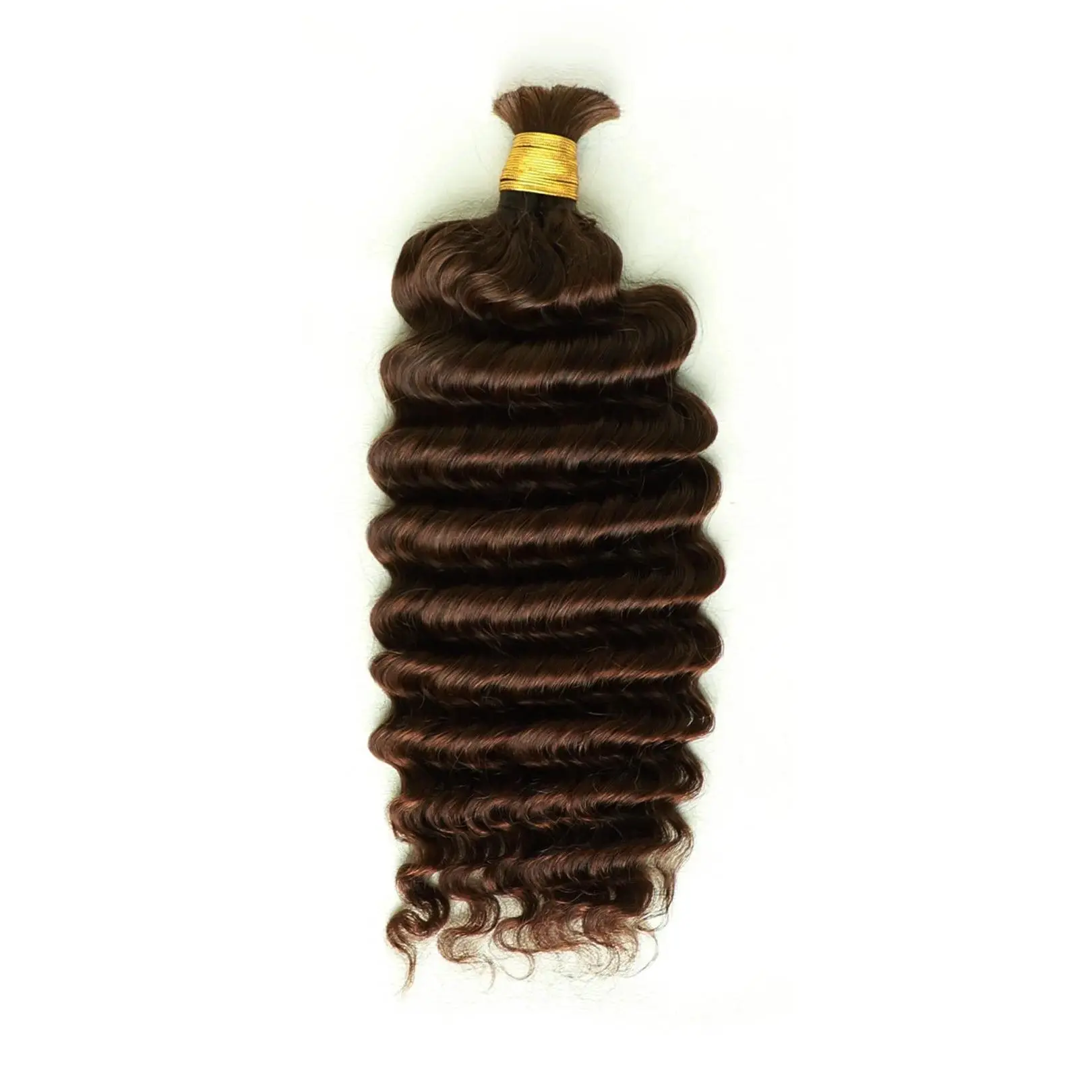 Ygwigs Double Drawn #4a Dark Brown Bulk Hair Deep Wave Ygwigs Double Drawn #4a Dark Brown Bulk Hair Deep Wave