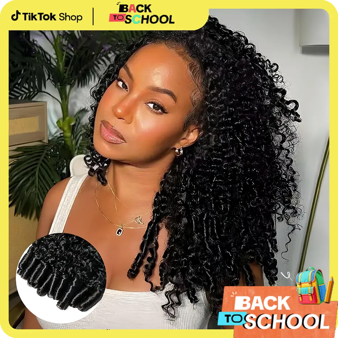 [3 In 1 Half Wig] Cheetah Beauty Burmese Curly Glueless Half Wig Seamless Flip Over Drawstring Wig Wear Go Half Wig Invisible Hairline Glueless Afro Kinky Curly Human Hair Beginner Friendly #SummerWins #TikTokShopBackToSchool