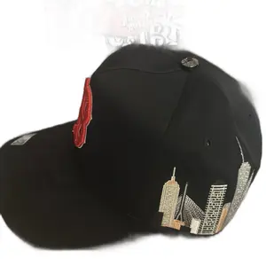 Boston Black Hats - Cityscape Design and Red Emblem Detailing