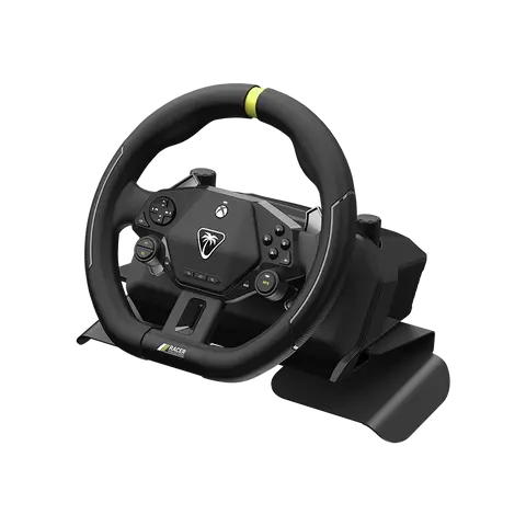 Turtle Beach Racer Wireless Racing Steering Wheel Controller - Officially Licensed for Xbox Series X|S, Xbox 1, Windows PCs, Adjustable Mounted Console Gaming Accessory, 2.4GHz Low Latency Connection, 360° Rotation, Textured Grip, Racing Steering Wheel Co