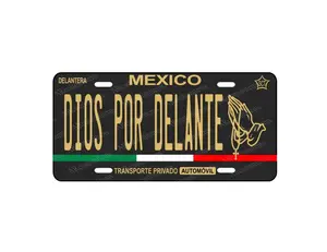 Car Plate Decorative Dios Por Delante, Personalized Novelty Car Plate, Personalized Car License Plate Dios por Delante