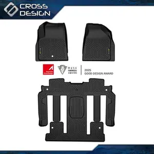 CROSSDESIGN TPE Floor Mats 3 Row Liner Fit For 2009-2017 Traverse Enclave Acadia